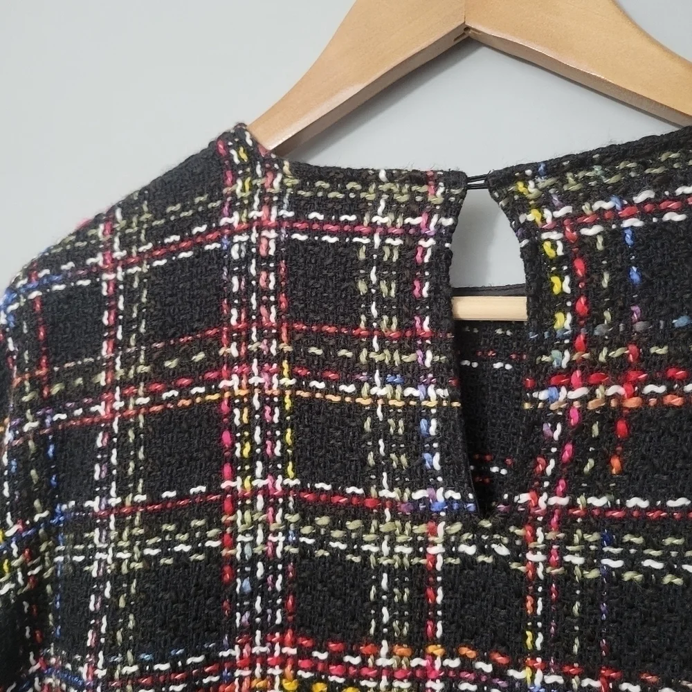 Zara Multicolor Tweed Oversized Sweater - Picture 11 of 13